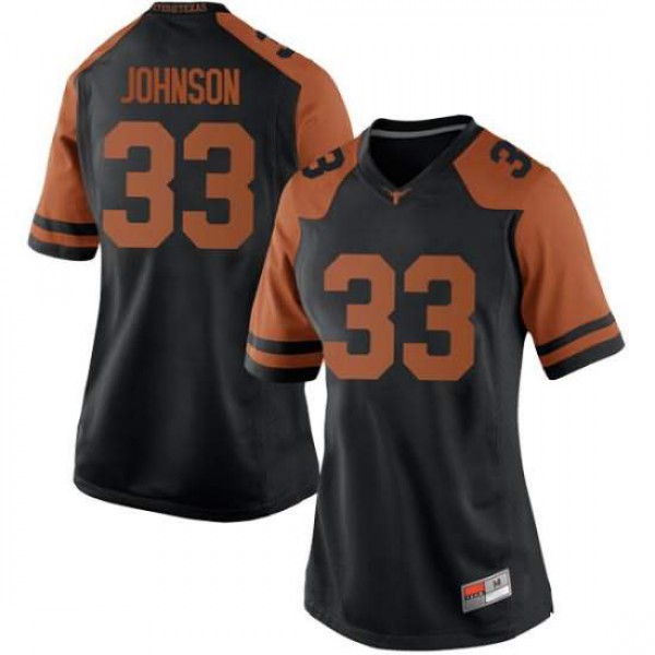 Women University of Texas #33 Gary Johnson Game Stitched Jersey Black
